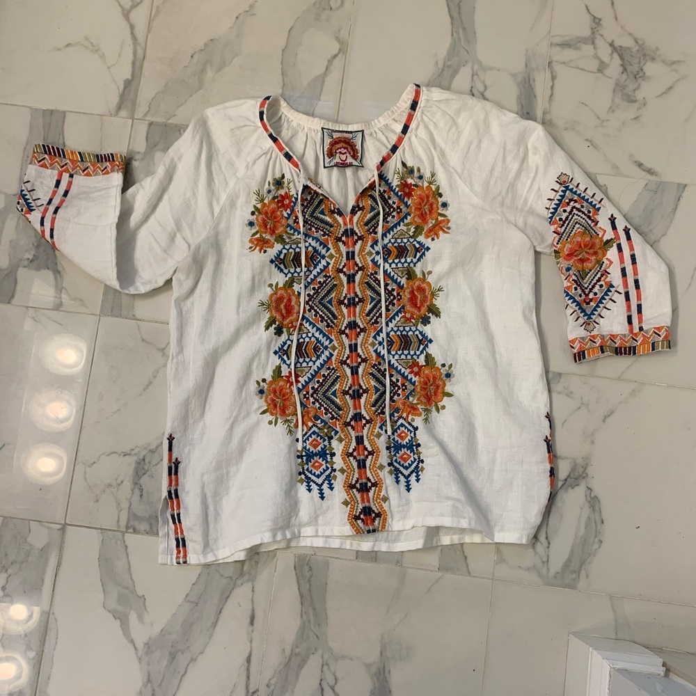 Johnny Was embroided top